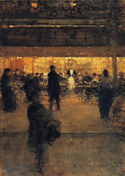 Marianne Loir Night Cafe Spain oil painting art